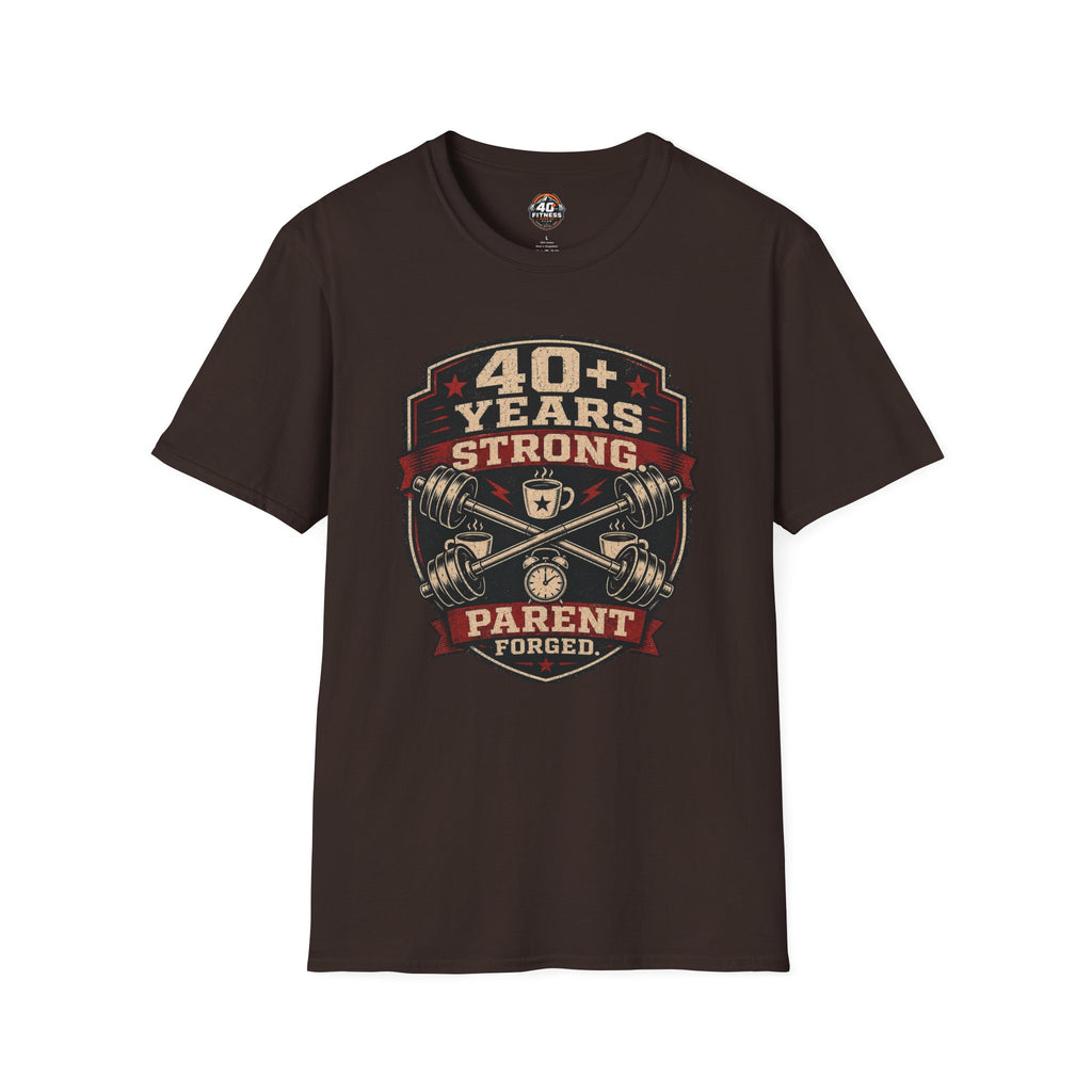 40+ Years Strong T-Shirt — Proud Parent Fitness Dad/Mom Gift