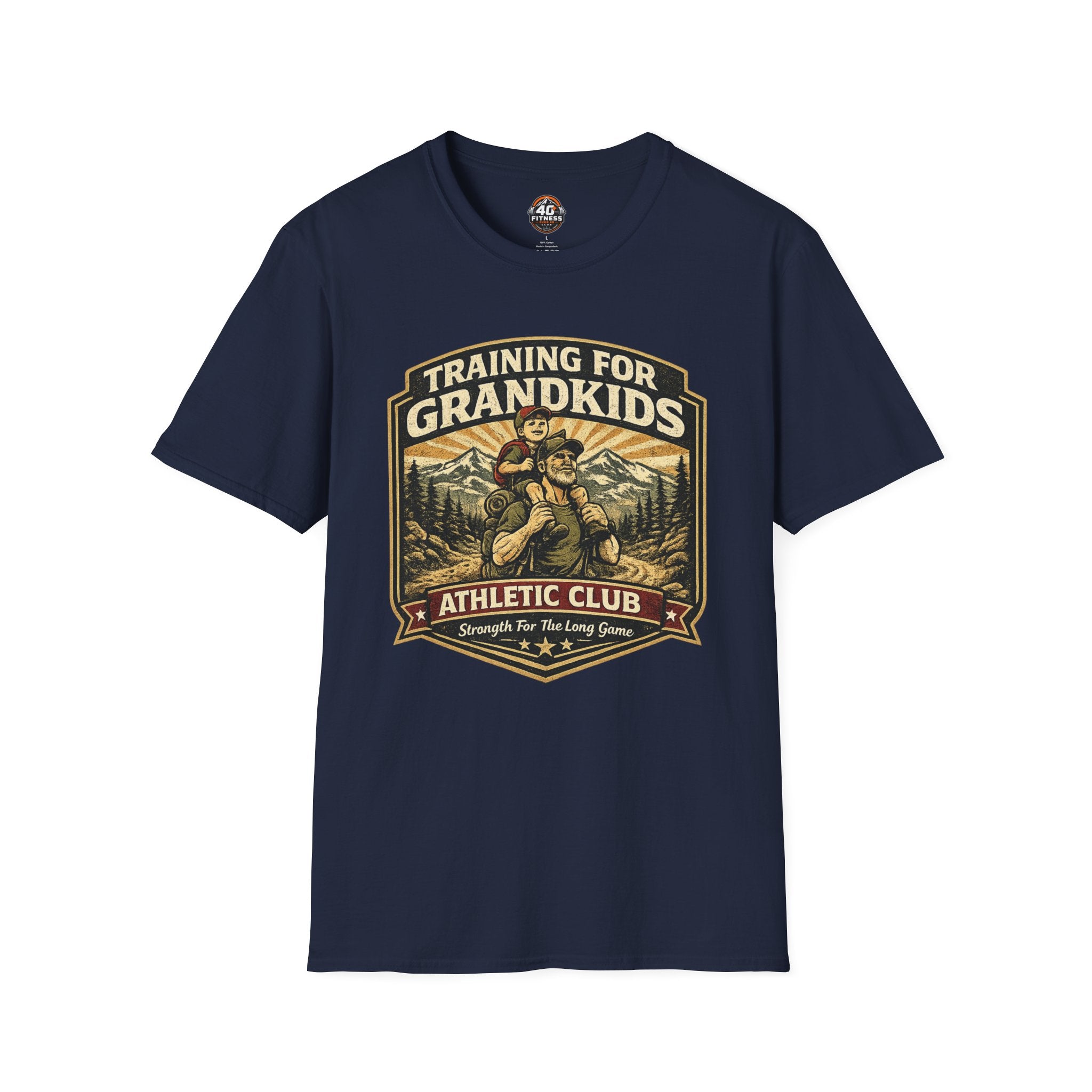 Training For Grandkids T-Shirt — Grandpa Fitness Retro Design