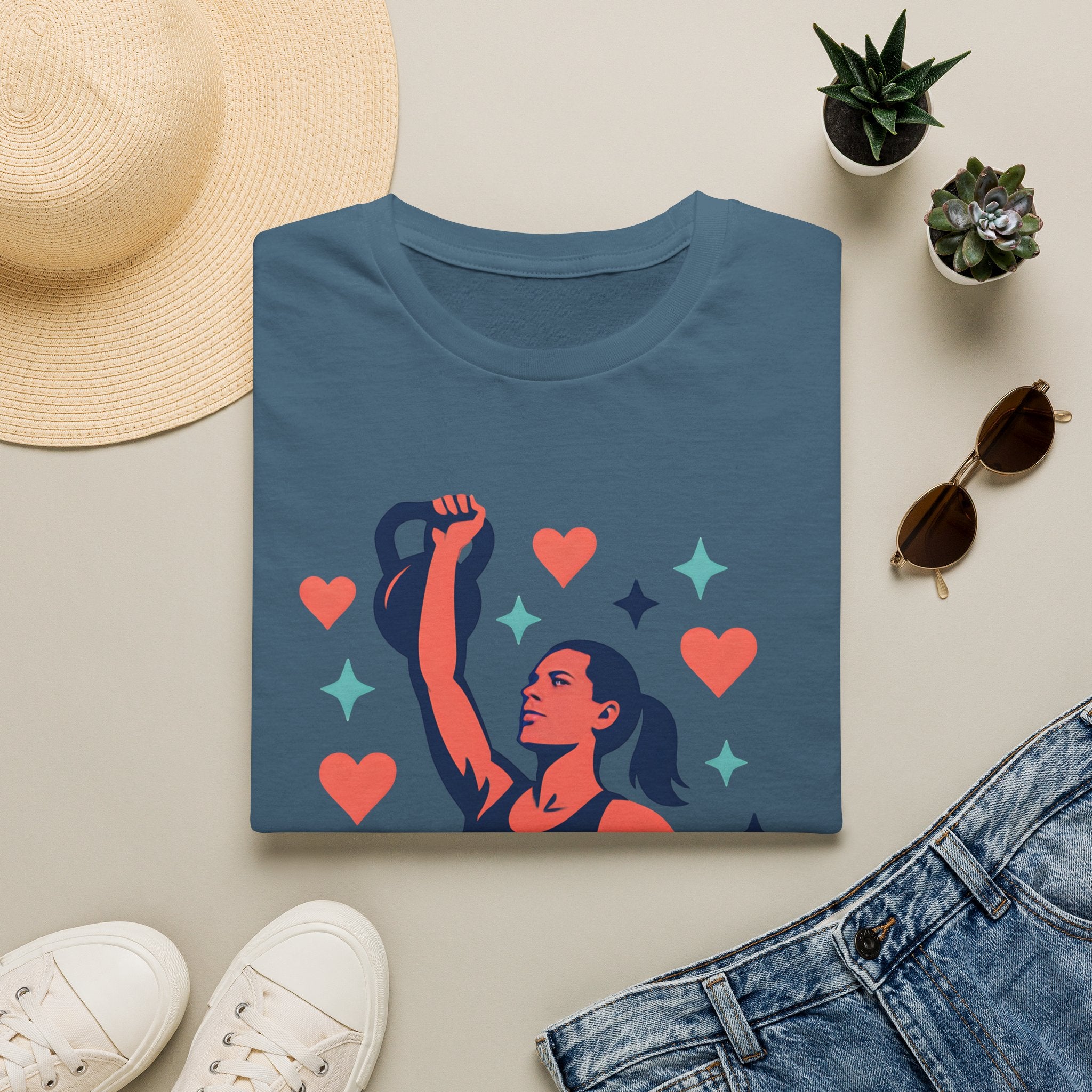 Strong Woman Lifting Kettlebell T-Shirt