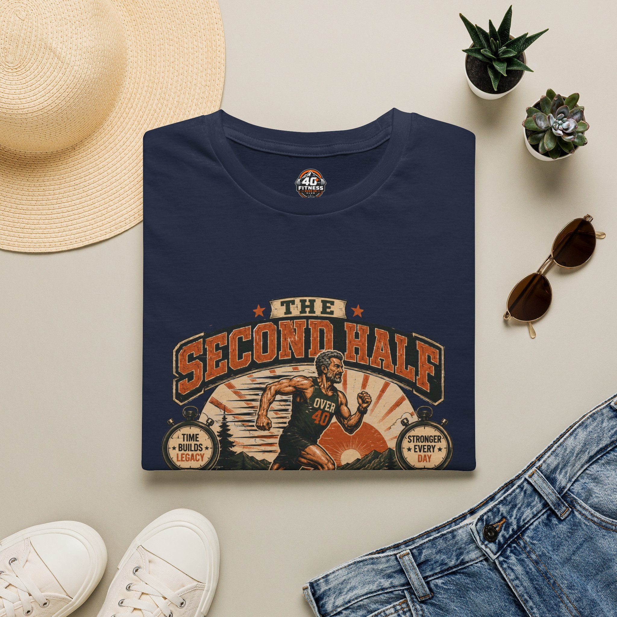 The Second Half Is Stronger T-Shirt — Motivational Basketball Retro Tee