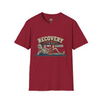 Recovery Is My Cardio T-Shirt — Vintage Skeleton Sobriety Shirt