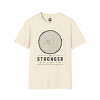 Stronger With Every Ring' Wood Grain Tee