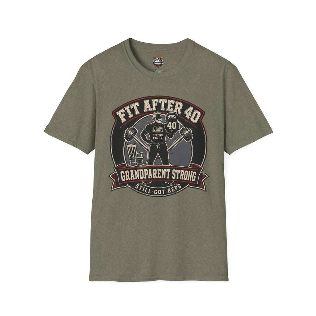 Fit After 40 T-Shirt — Grandparent Strong Fitness Tee