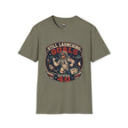 T-Shirt — "Still Launching Goals After 40" Astronaut Graphic Tee