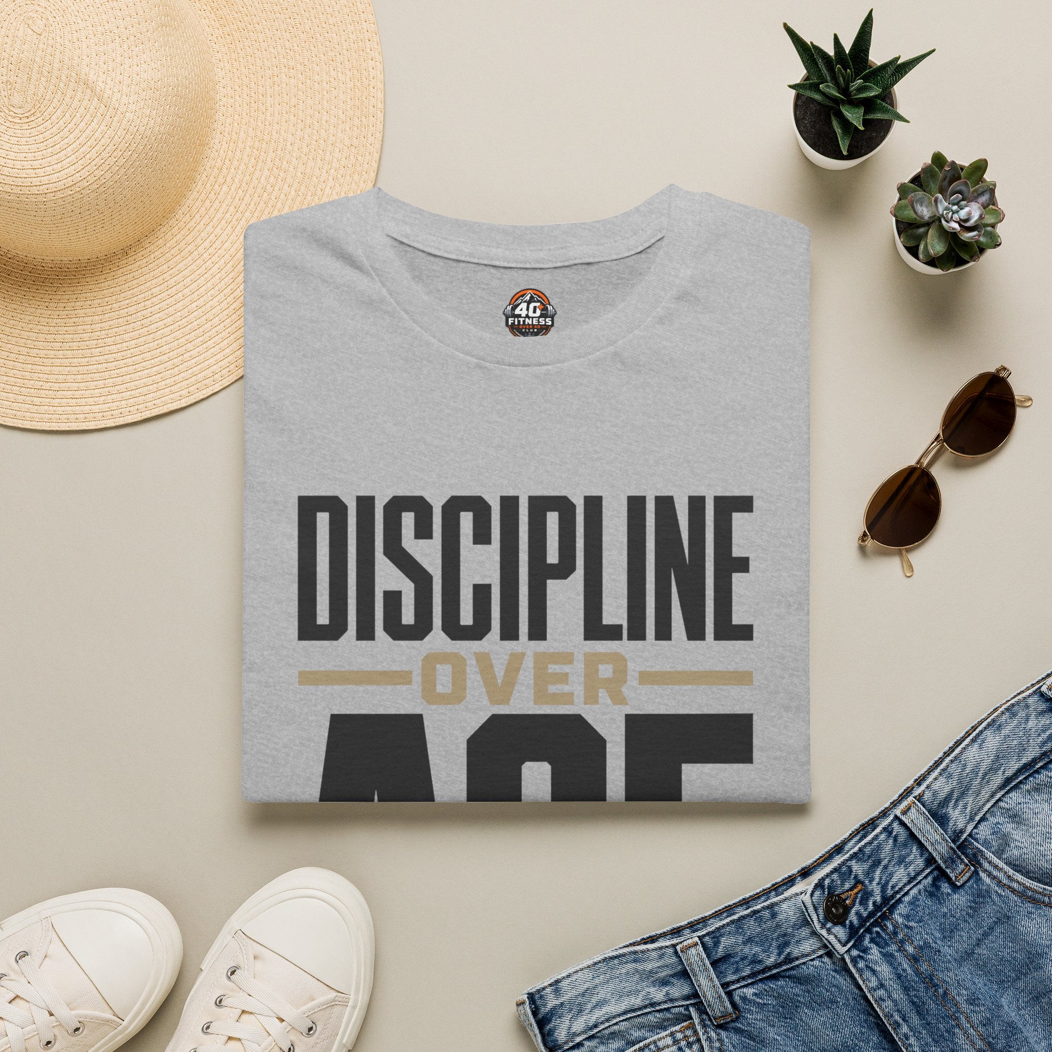 Discipline Over Age T-Shirt — Motivational Fitness Tee