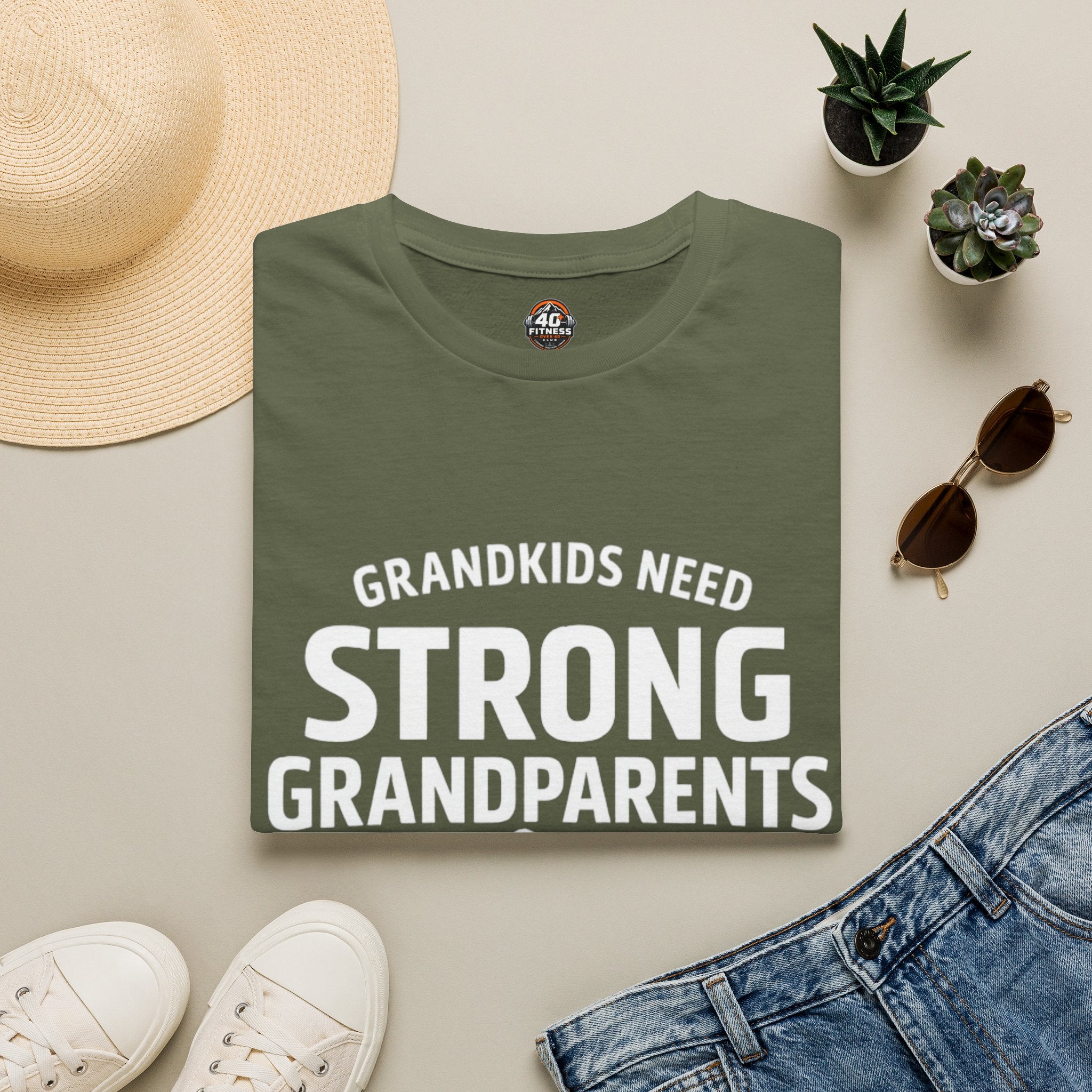 Grandkids Need Strong Grandparents Graphic Tee