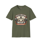 Built Before WiFi T-Shirt — Vintage Strongman Barbell Gym Tee