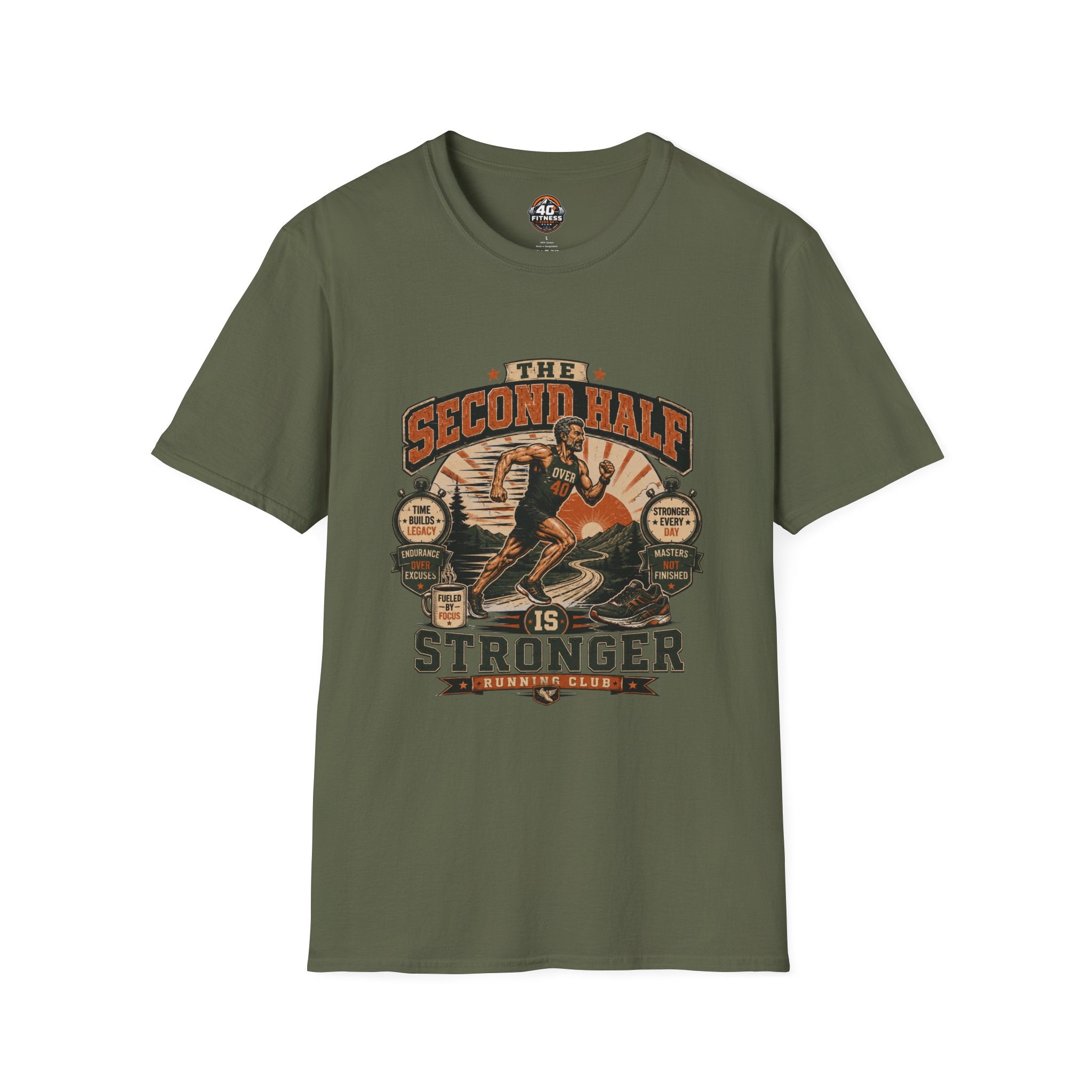 The Second Half Is Stronger T-Shirt — Motivational Basketball Retro Tee