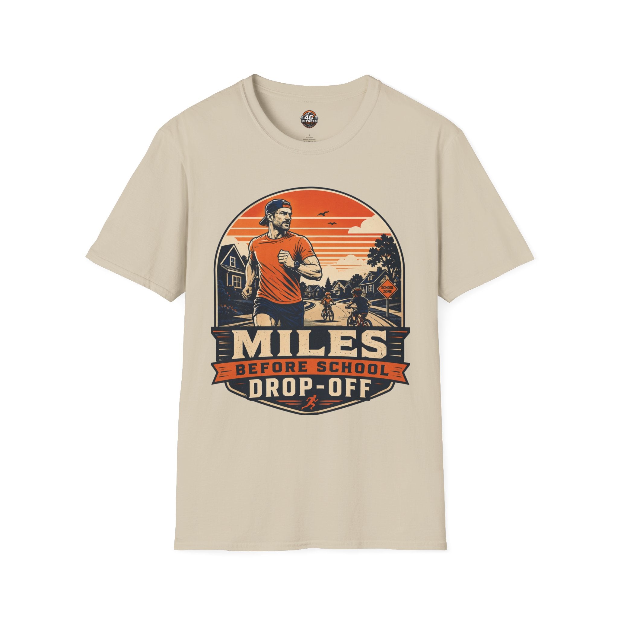 Running T‑Shirt — "Miles Before School Drop‑Off"