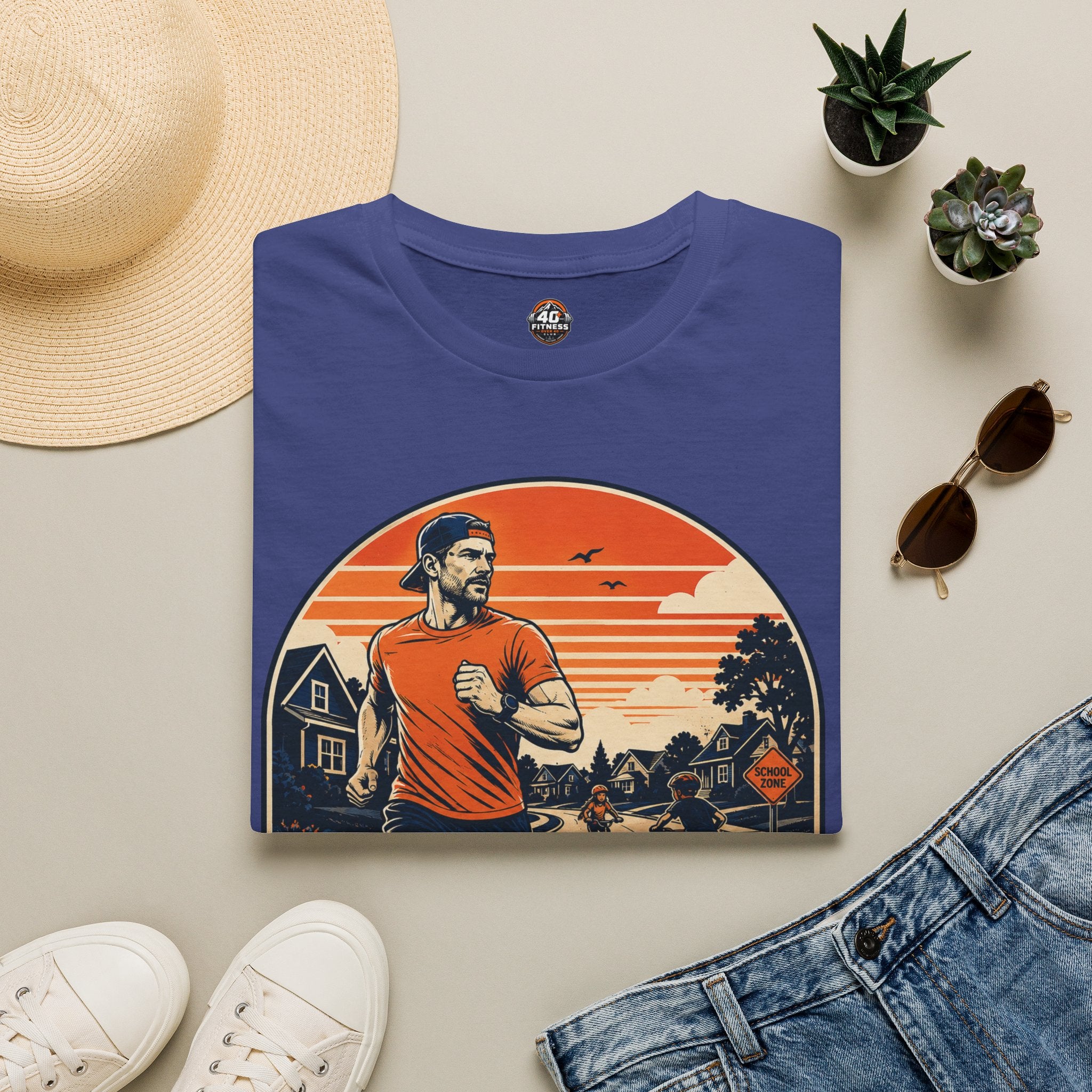 Running T‑Shirt — "Miles Before School Drop‑Off"