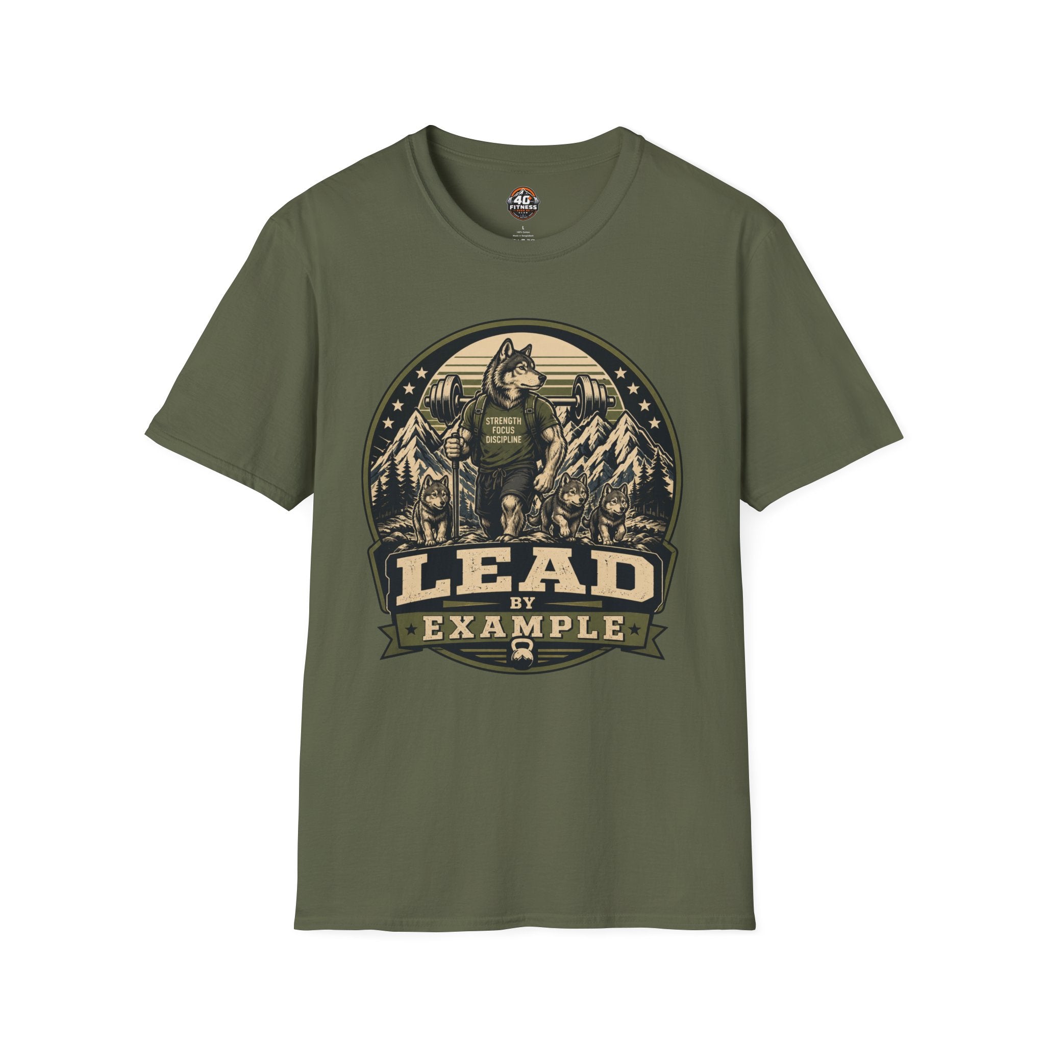 Lead by Example Wolf T-Shirt — Inspirational Strength Graphic Tee