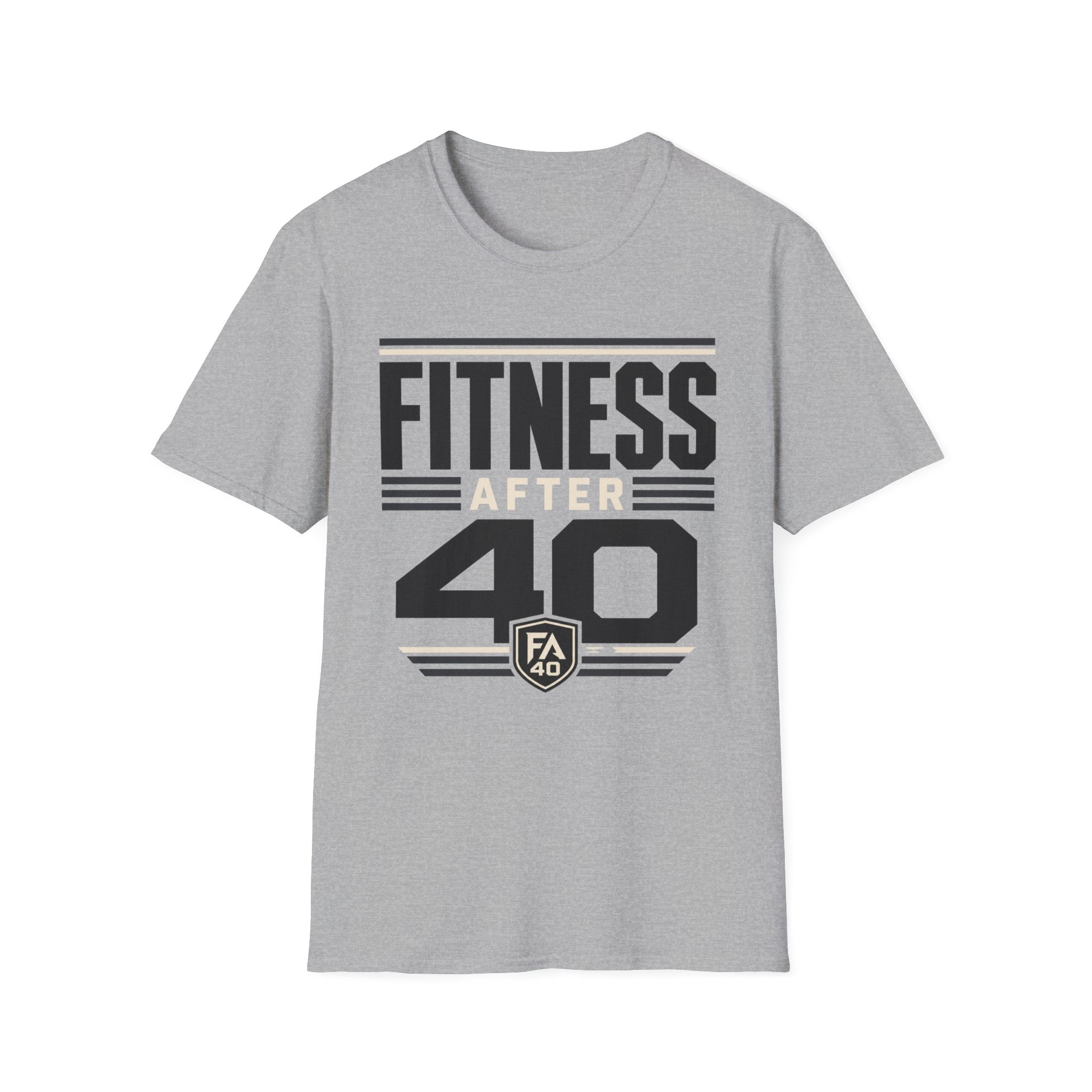 Fitness After 40 T-Shirt — Retro Gym Motivational Tee for Active Adults