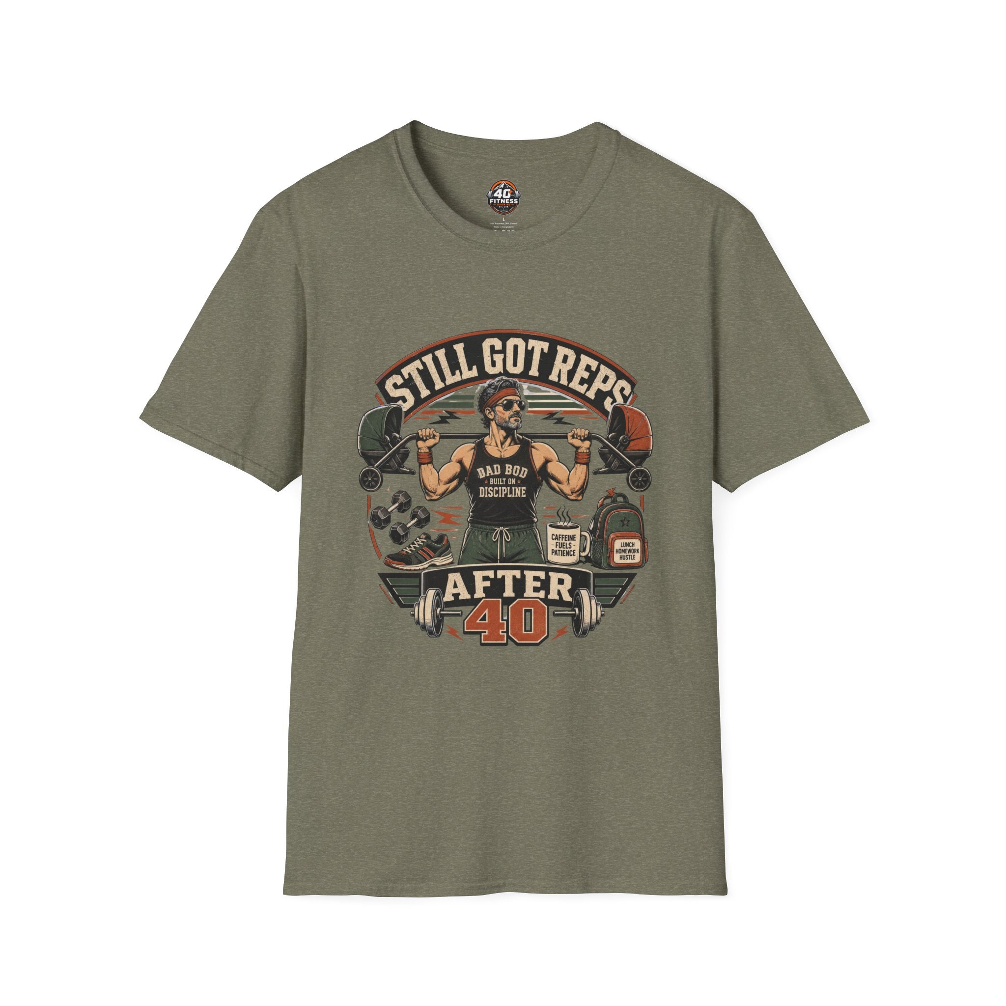 Still Got Reps After 40 T-Shirt — Retro Gym Workout Tee for Lifters