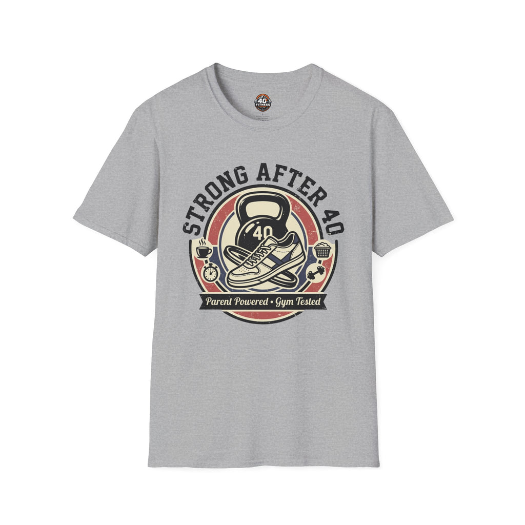 Strong After 40 T‑Shirt — Fitness Motivational 40th Birthday Tee