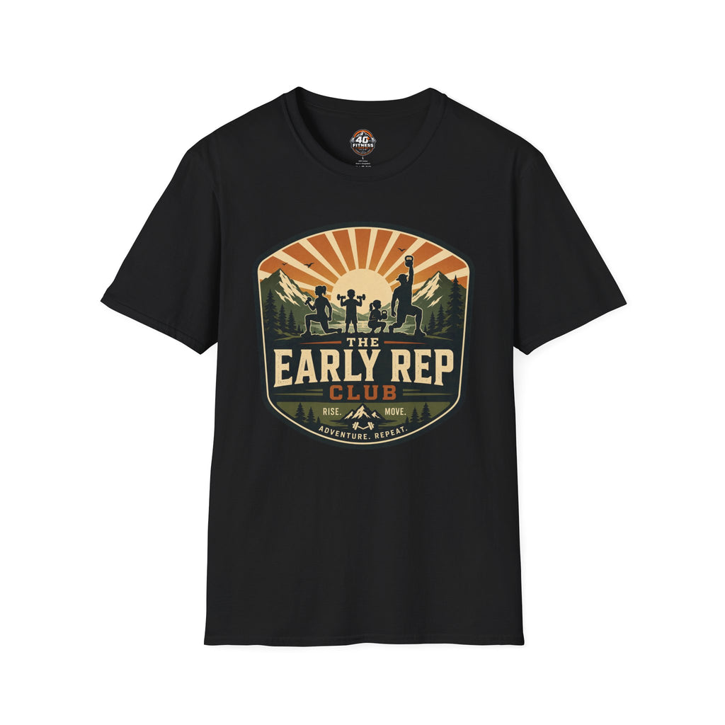 Early Rep Club T-Shirt — Retro Fitness Workout Tee