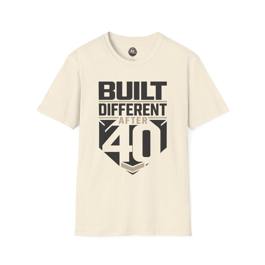 Built Different After 40 T-Shirt — Funny 40th Birthday Tee for Men & Women