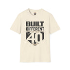Built Different After 40 T-Shirt — Funny 40th Birthday Tee for Men & Women