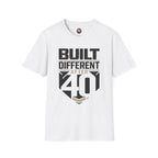 Built Different After 40 T-Shirt — Funny 40th Birthday Tee for Men & Women