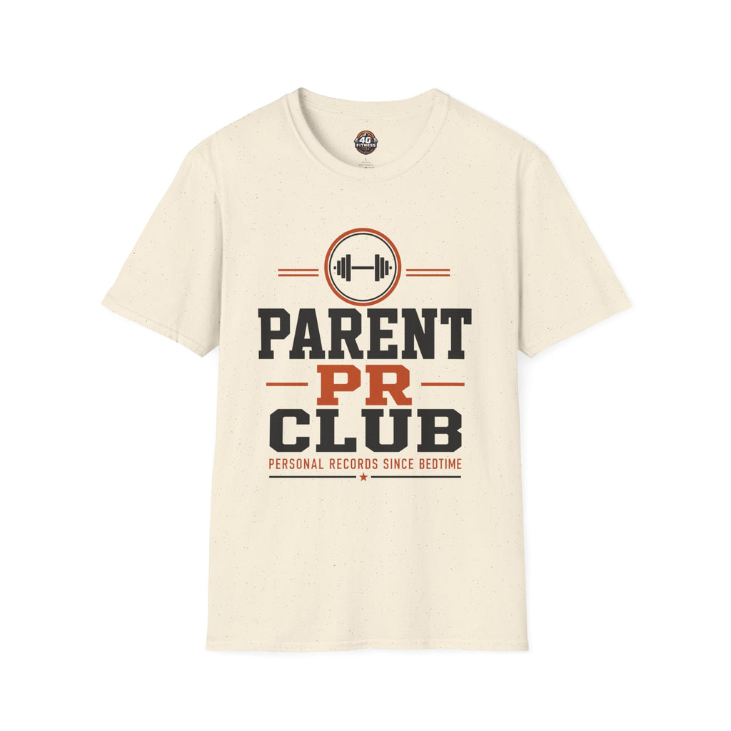 Parent PR Club T-Shirt — Fitness Parent Tee with Barbell Graphic