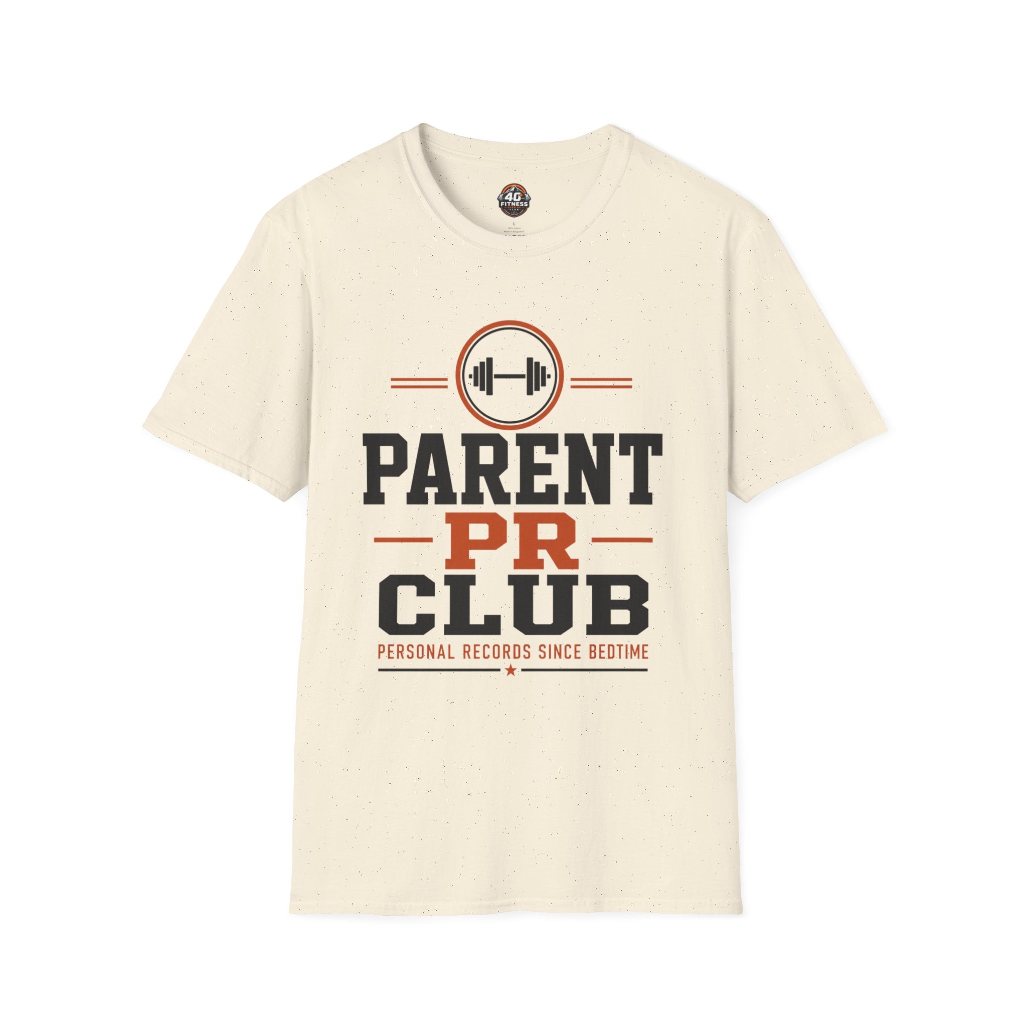 Parent PR Club T-Shirt — Fitness Parent Tee with Barbell Graphic
