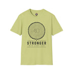 Stronger With Every Ring' Wood Grain Tee