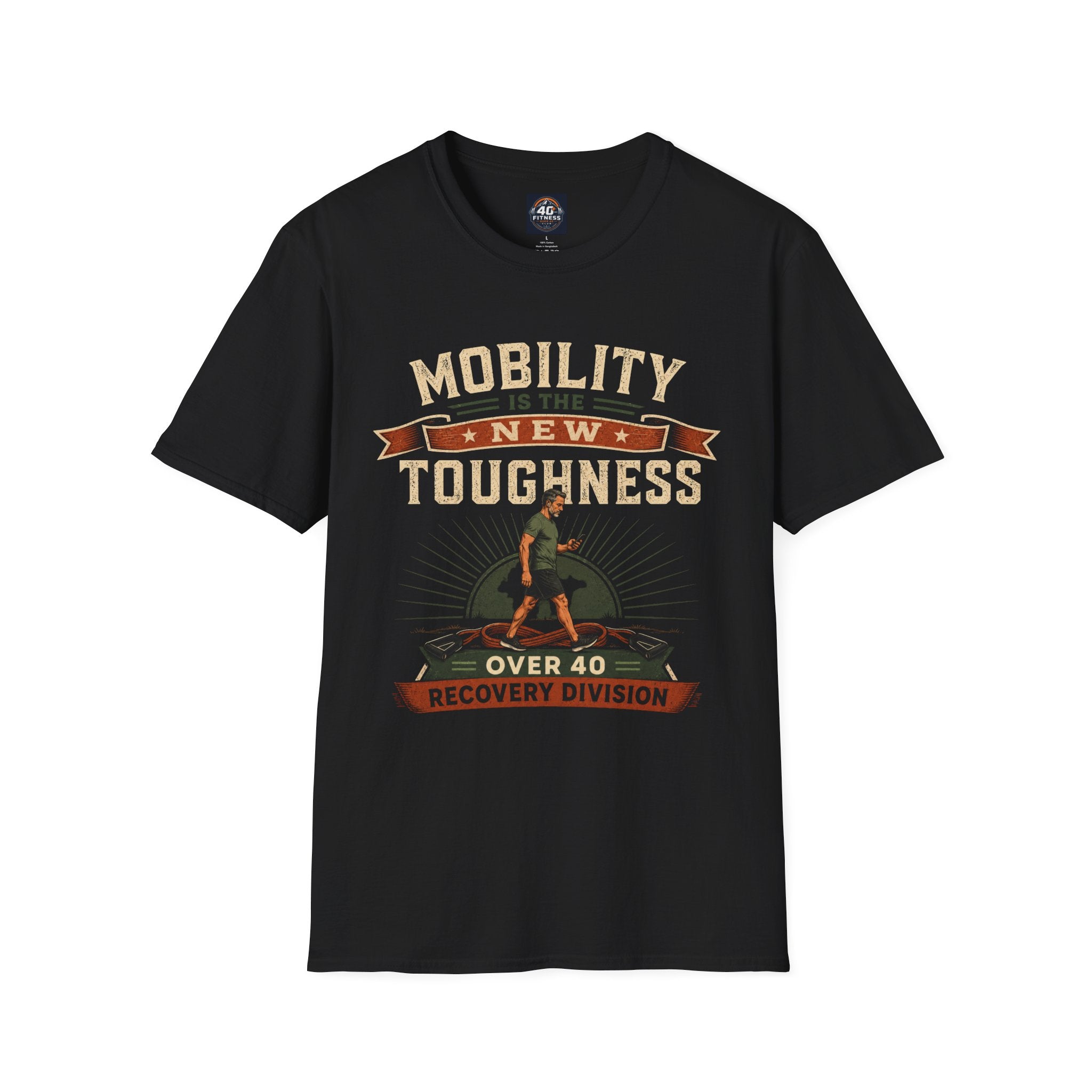 Mobility Is the New Toughness T-Shirt — Over 40 Recovery Division Fitness Tee