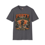 40 Isn't Finished T-Shirt — Retro Vintage 40th Birthday Tee