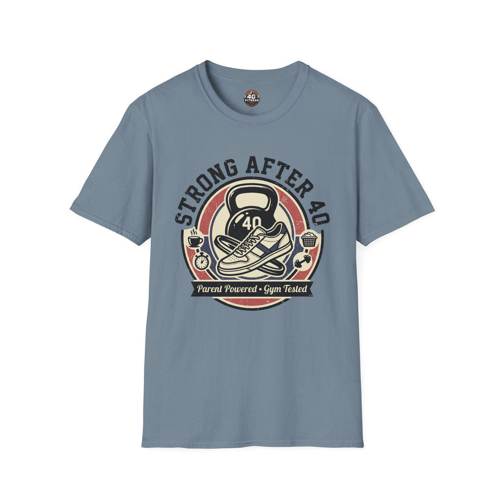 Strong After 40 T‑Shirt — Fitness Motivational 40th Birthday Tee