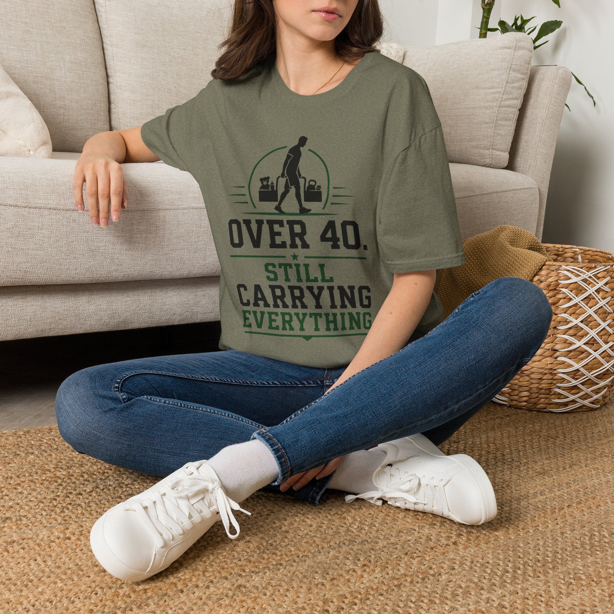 Over 40 Still Carrying Everything T‑Shirt