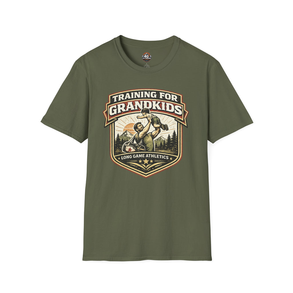 Training for Grandkids T-Shirt — Funny Grandpa Fitness Gift