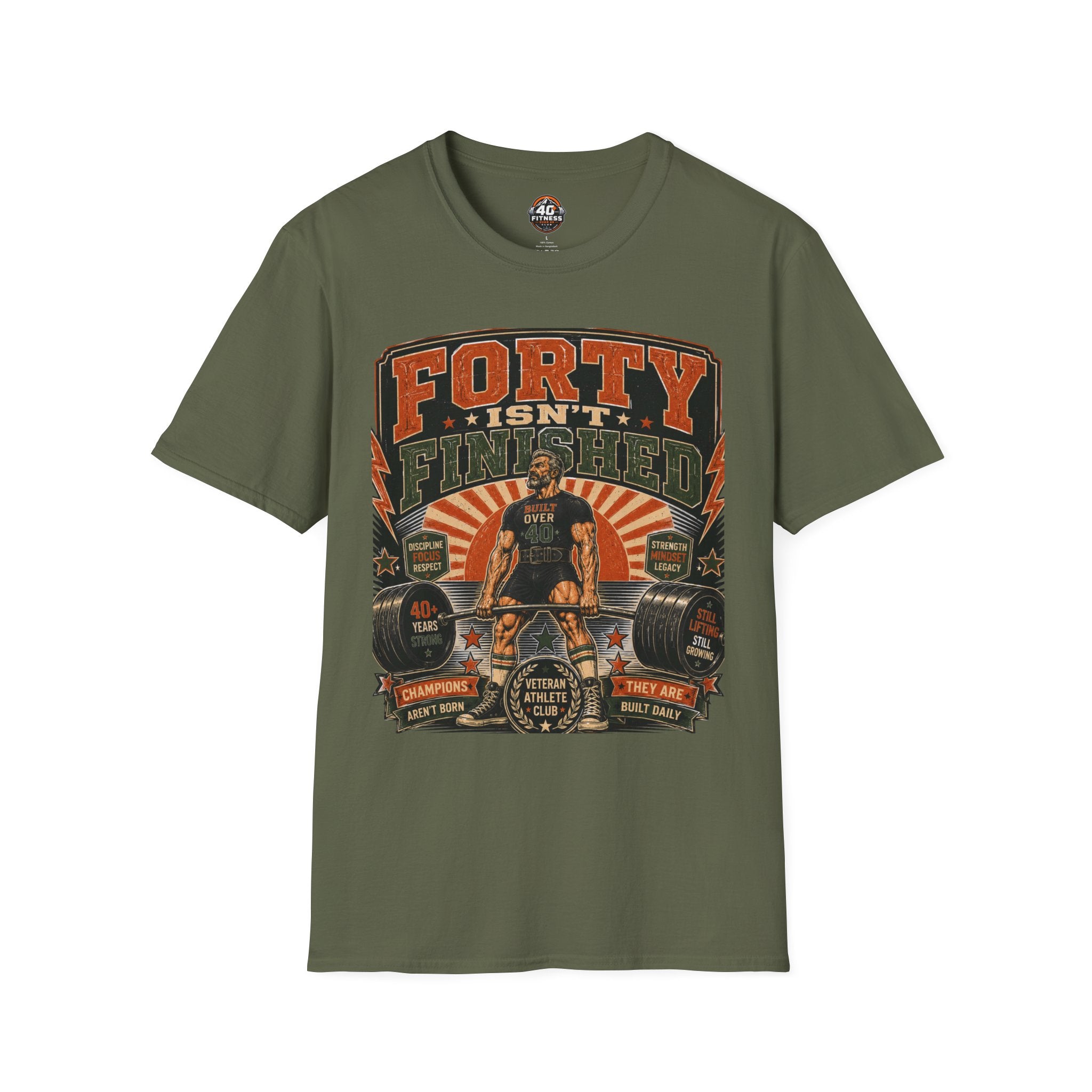 40 Isn't Finished T-Shirt — Retro Vintage 40th Birthday Tee
