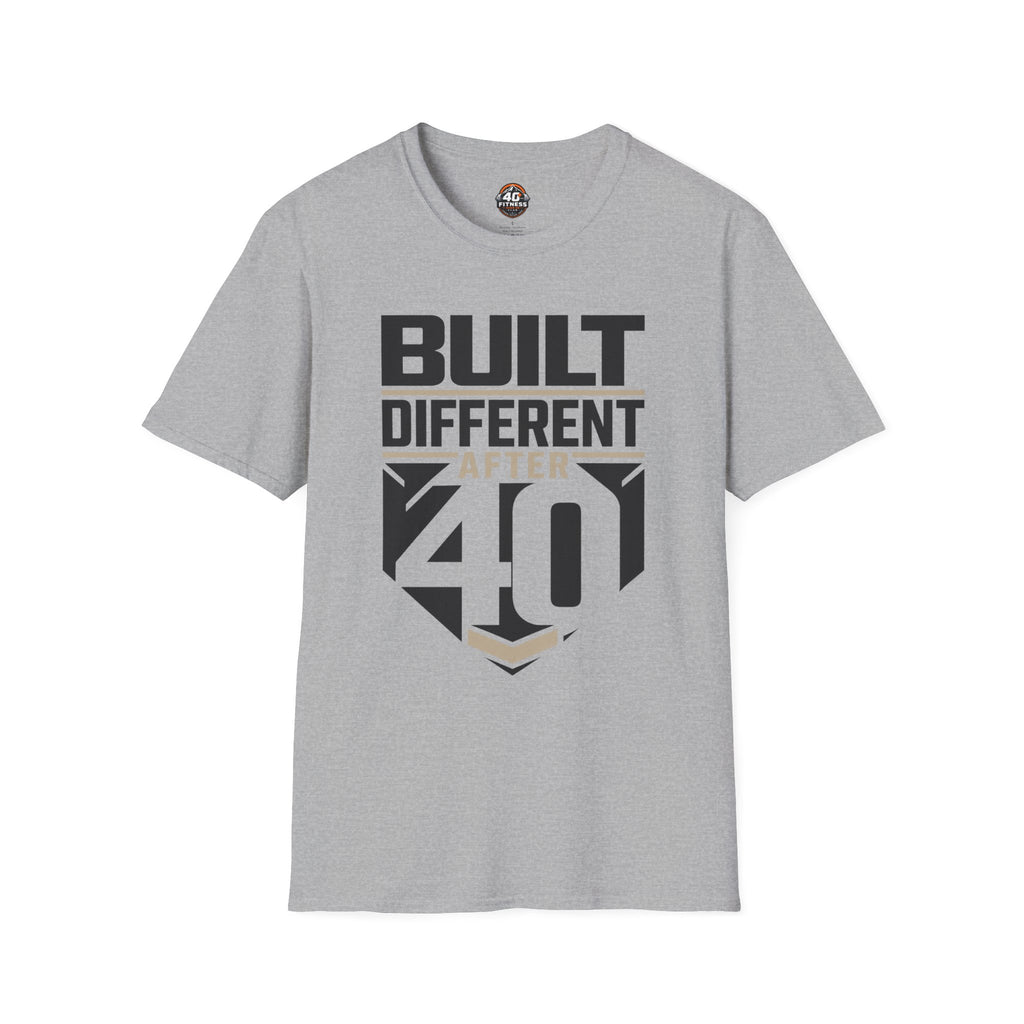 Built Different After 40 T-Shirt — Funny 40th Birthday Tee for Men & Women