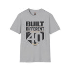 Built Different After 40 T-Shirt — Funny 40th Birthday Tee for Men & Women