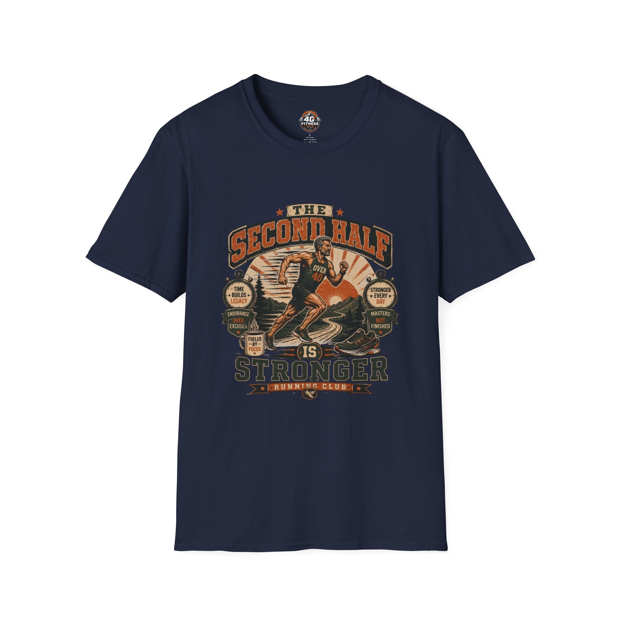 The Second Half Is Stronger T-Shirt — Motivational Basketball Retro Tee