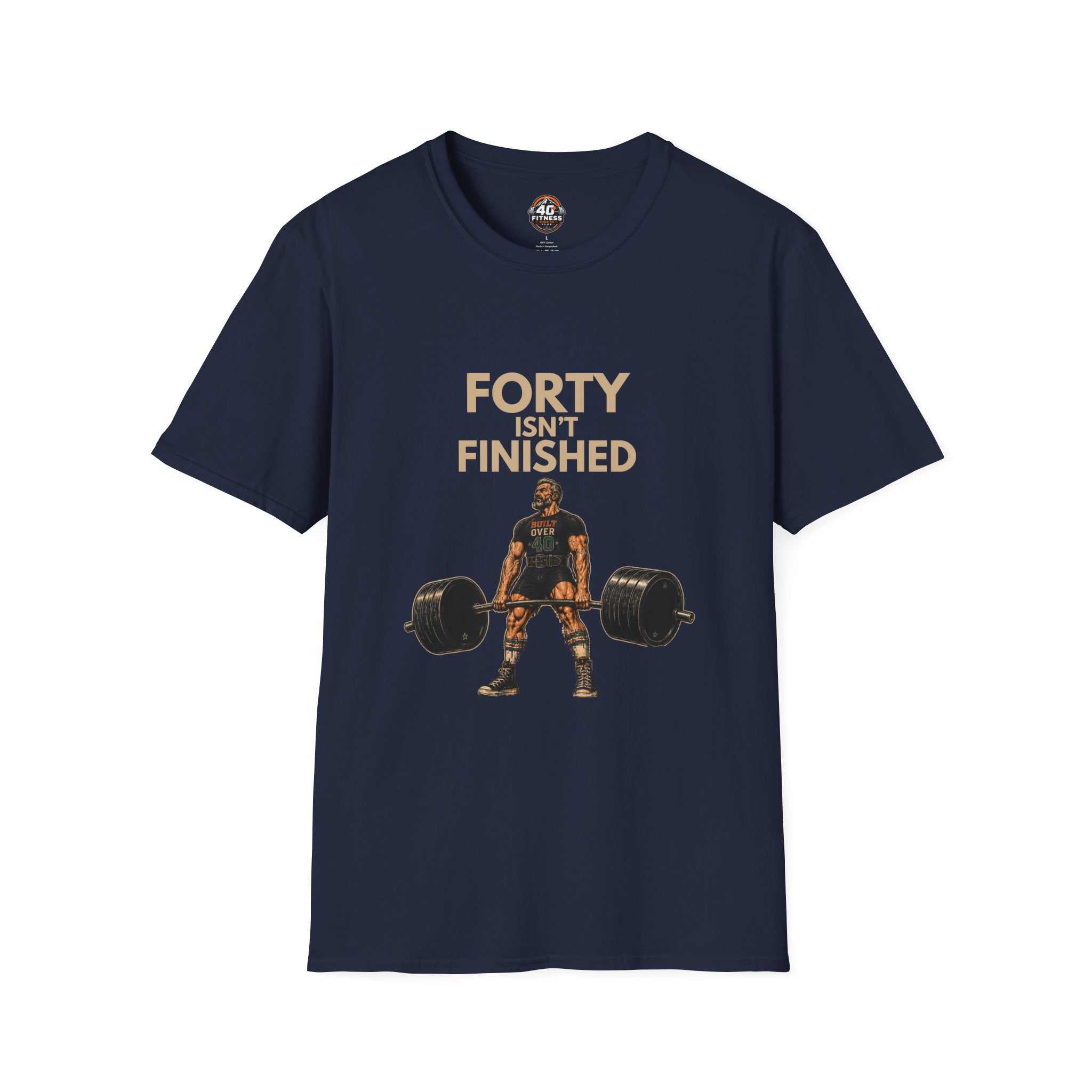 40 Isn't Finished T-Shirt — Motivational Fitness Tee