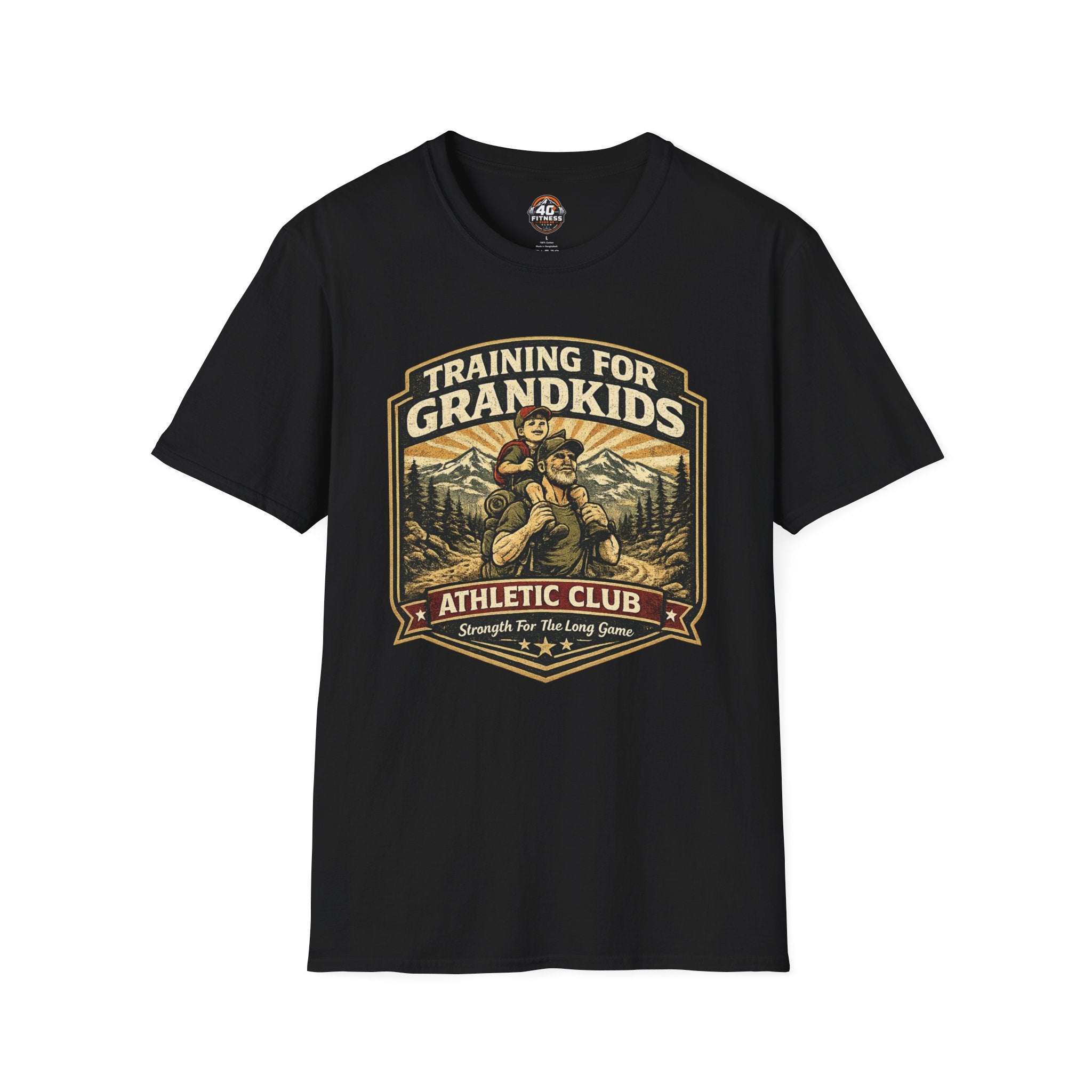 Training For Grandkids T-Shirt — Grandpa Fitness Retro Design
