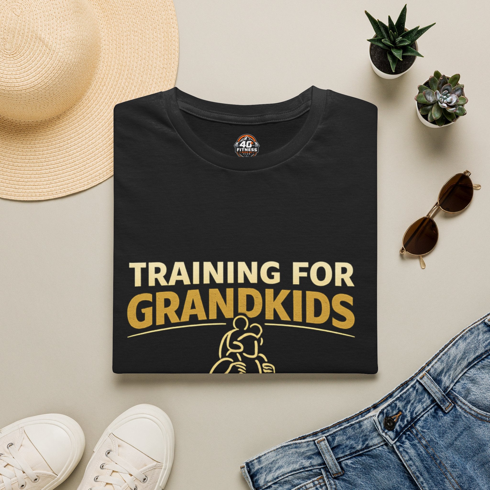 Training for Grandkids T-Shirt — Funny Grandparent Workout Tee