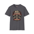 40+ Years Strong T-Shirt — Proud Parent Fitness Dad/Mom Gift