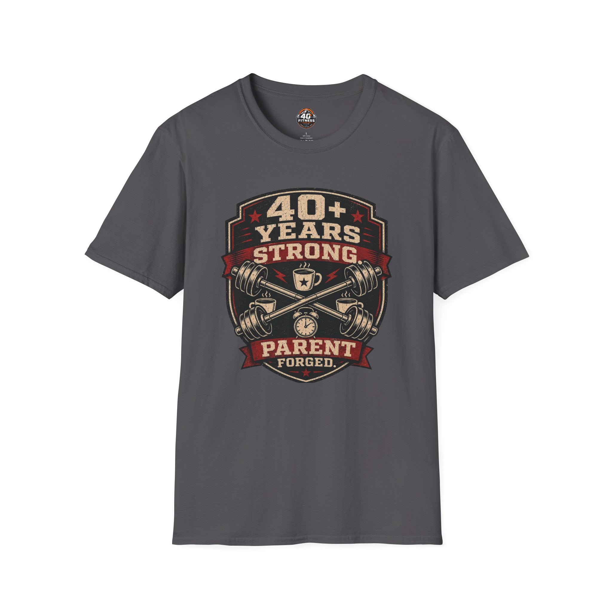 40+ Years Strong T-Shirt — Proud Parent Fitness Dad/Mom Gift
