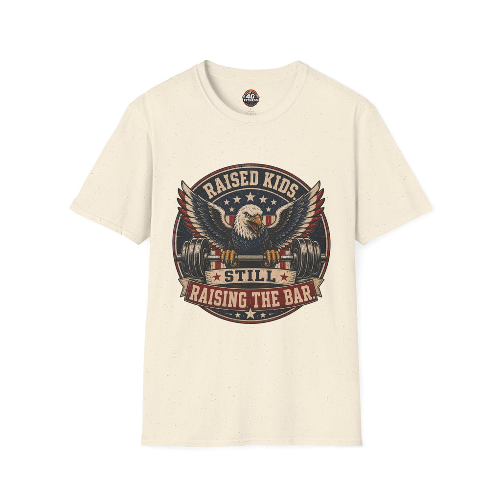 T-Shirt — "Raised Kids, Still Raising the Bar" Patriotic Eagle Tee