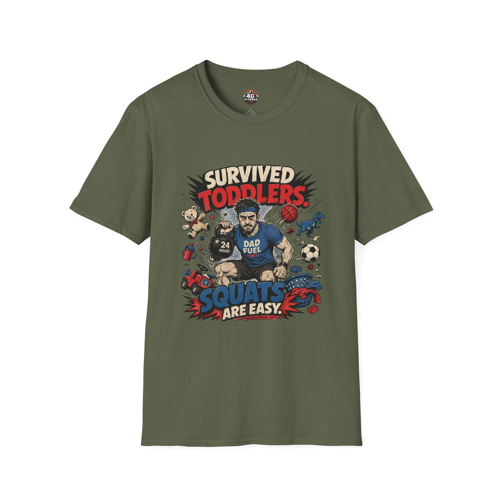 Survived Toddlers T-Shirt — Funny Dad Survivor Tee