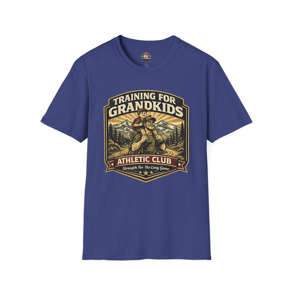 Training For Grandkids T-Shirt — Grandpa Fitness Retro Design
