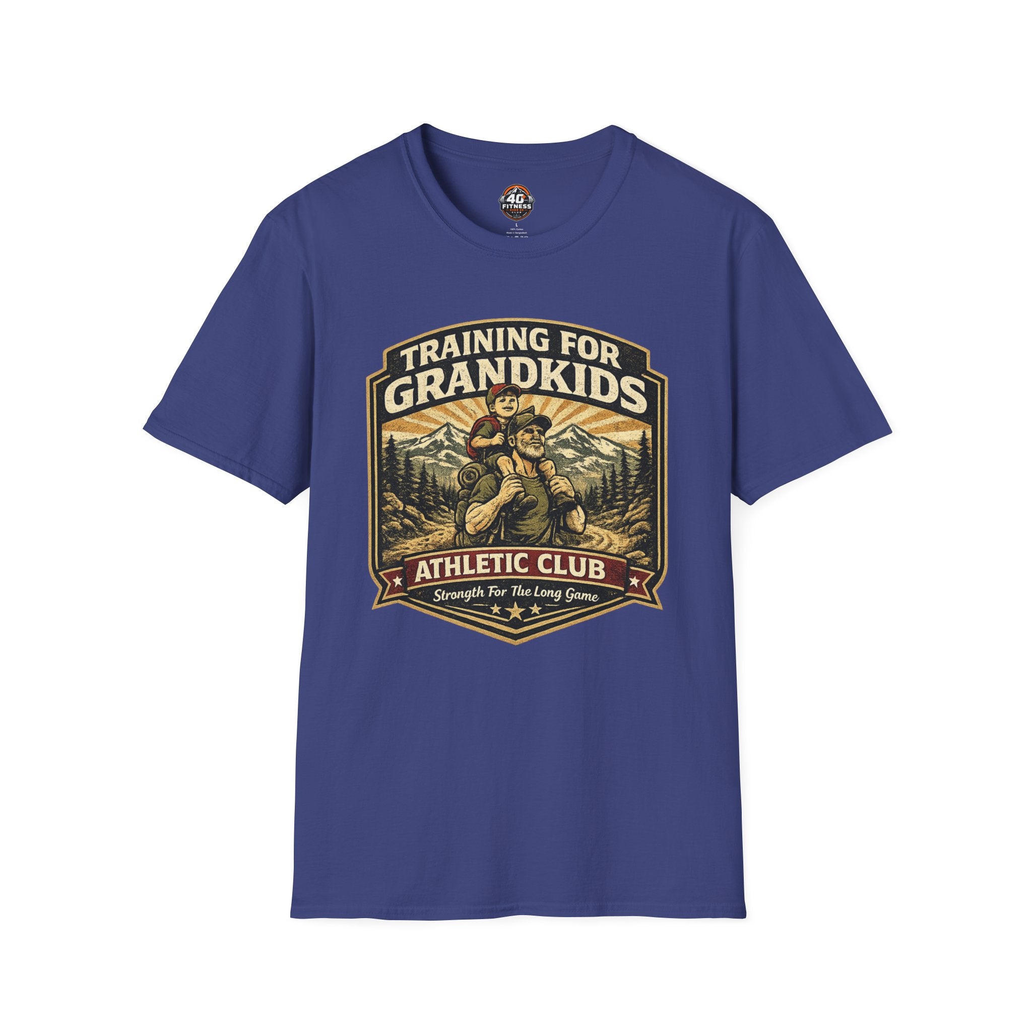 Training For Grandkids T-Shirt — Grandpa Fitness Retro Design