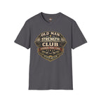 Old Man Strength Club T-Shirt — "Stronger Than I Look" Retro Gym Tee