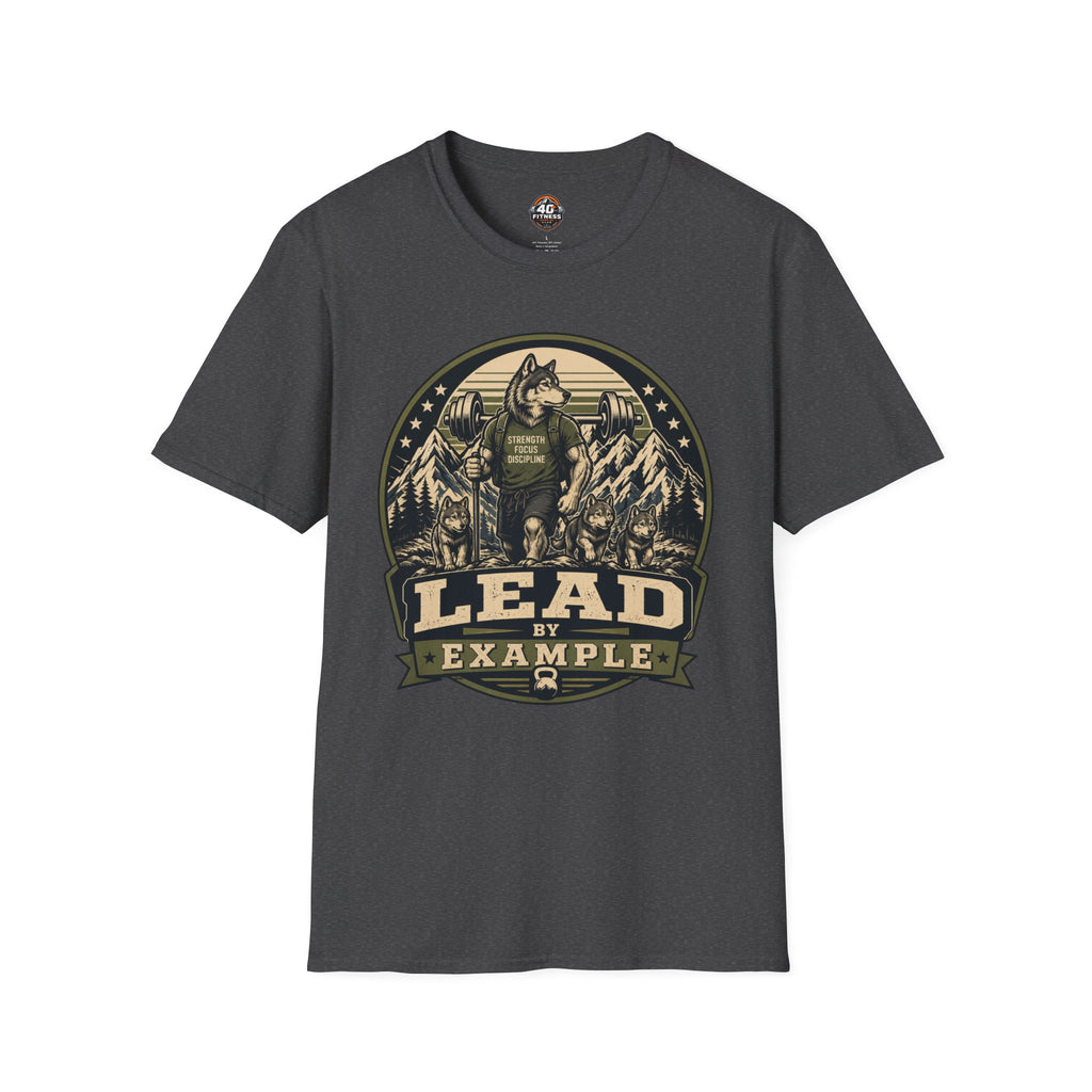 Lead by Example Wolf T-Shirt — Inspirational Strength Graphic Tee