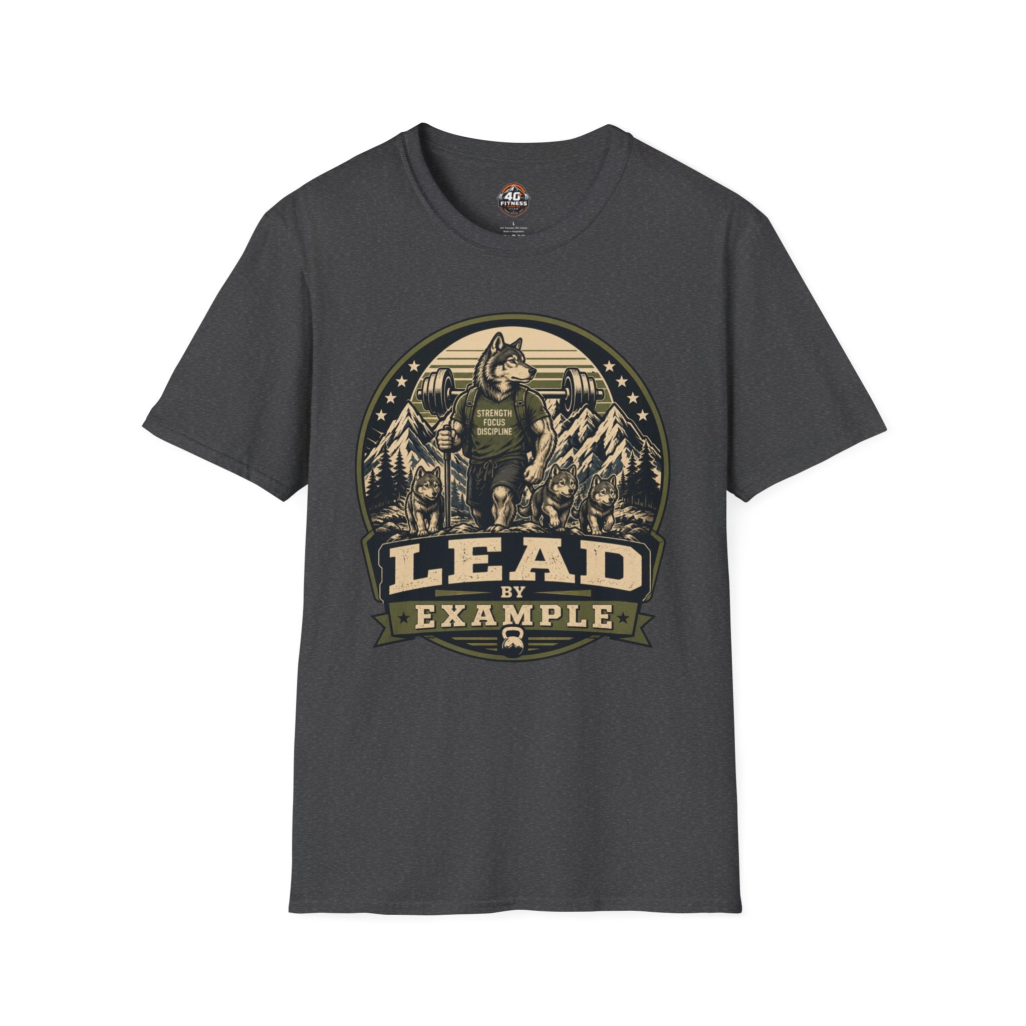 Lead by Example Wolf T-Shirt — Inspirational Strength Graphic Tee