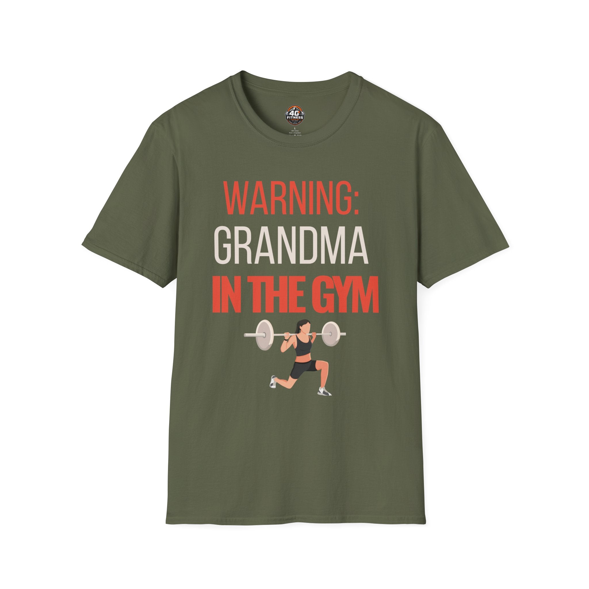 Warning: Grandma in the Gym T-Shirt — Funny Fitness Grandma Tee