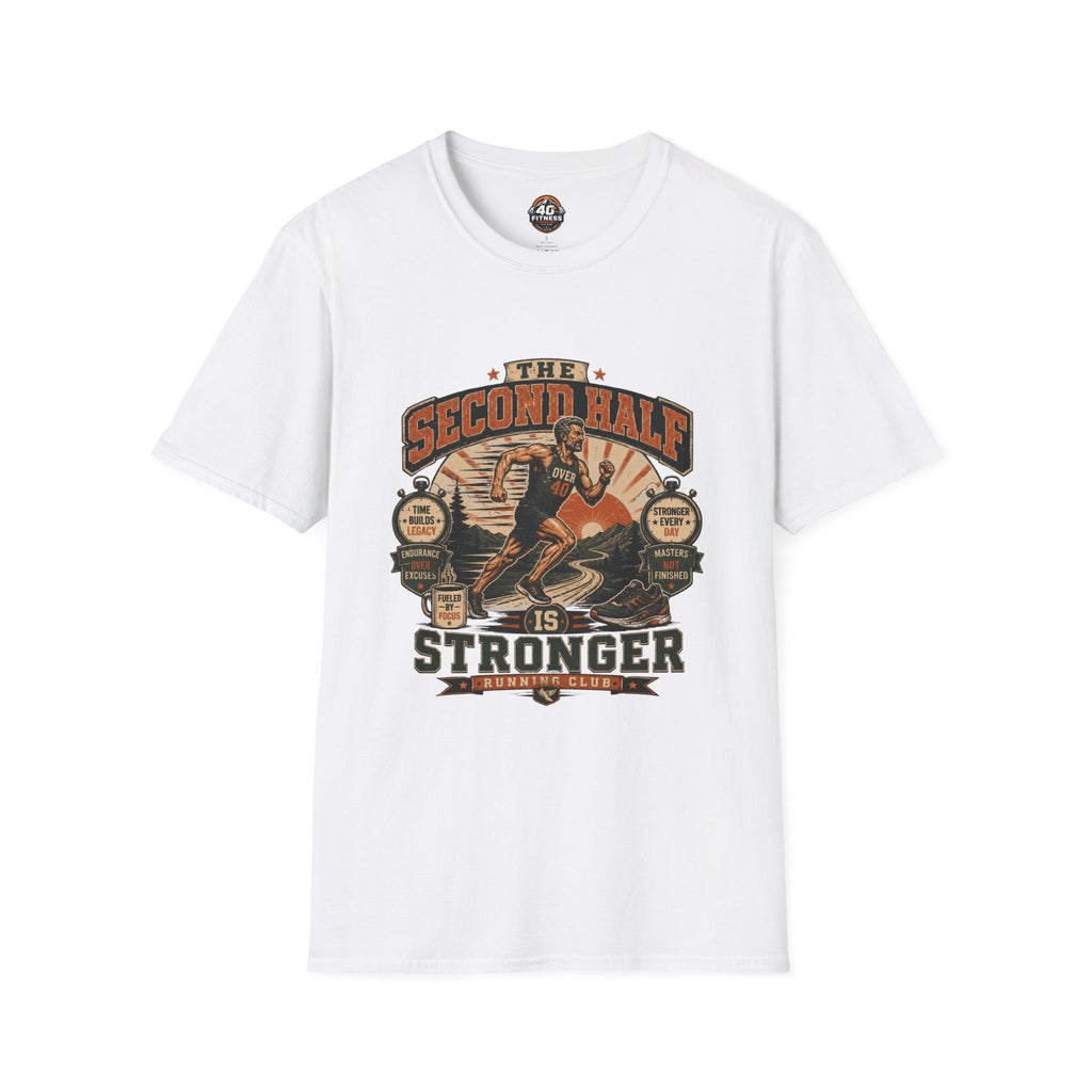 The Second Half Is Stronger T-Shirt — Motivational Basketball Retro Tee