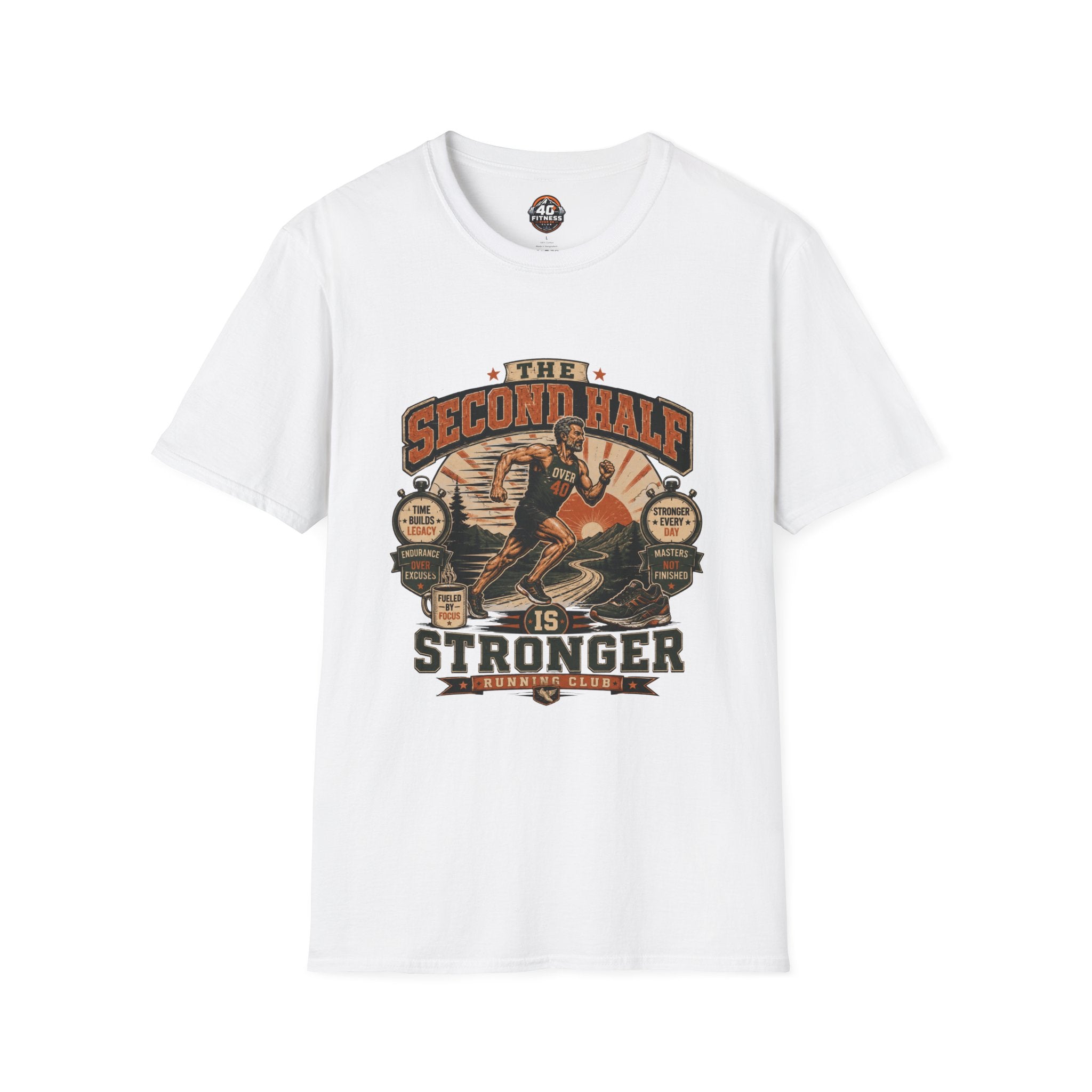 The Second Half Is Stronger T-Shirt — Motivational Basketball Retro Tee