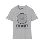 Stronger With Every Ring' Wood Grain Tee